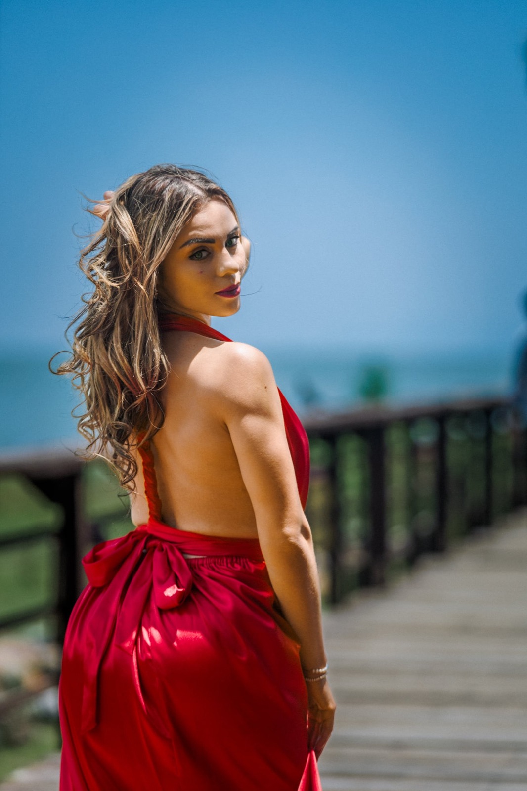 Vestido volador en muelle de Jocotepec